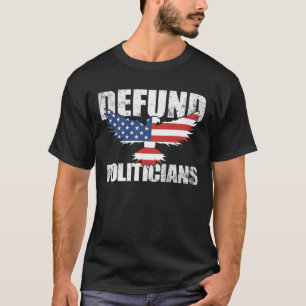 Camiseta Políticos defensores dos EUA Flag Eagle Anti Gove