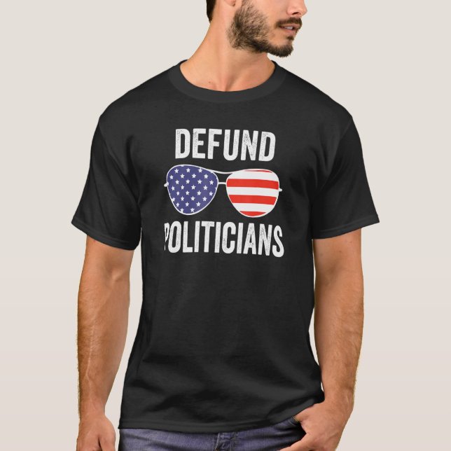 Camiseta Políticos Defensores Dos Óculos Solares Dos Eua (Frente)