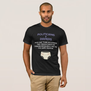 Camiseta Políticos Políticos Como Fraldas Precisam Mudar