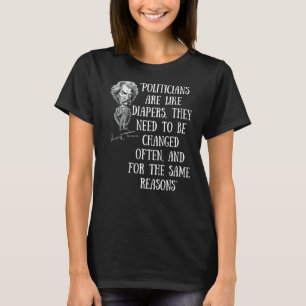 Camiseta Políticos São Como Fraldas Anti-Política