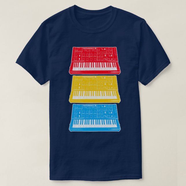Camiseta Polivoks Russo Analog Synthesizer Art (Frente do Design)