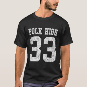 Camiseta Polk Segundo grau Football Jersey 33, Envelhecido 