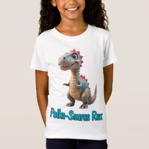 Camiseta Polka-Saurus Rex Confetti Dinossauros Dia Ponto