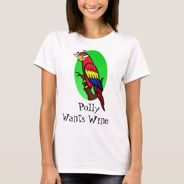 Camiseta Polly quer o vinho (Frente)
