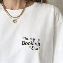 na minha camisa bordada Era livresca Amante de liv