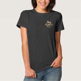 Camiseta Polo Bordada Feminina T-shirt bordado caniche da agilidade