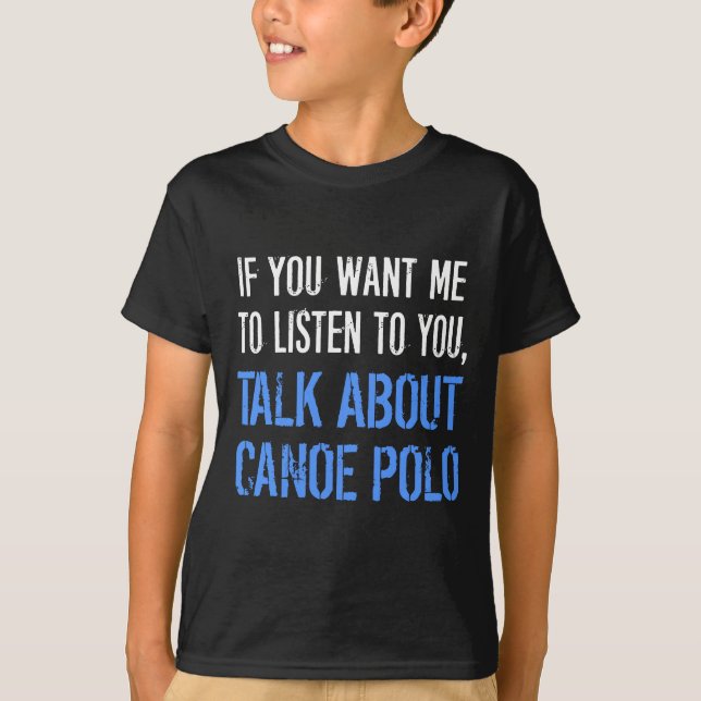 Camiseta Pólo engraçado da canoa (Frente)