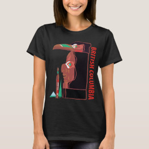 Camiseta Pólo Totêmico da Colúmbia Britânica Viagem Vermelh