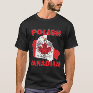 Camiseta Polonês canadiano - Mapa do Canadá