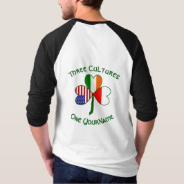 Camiseta Polonês Irlandês USA Flags Shamrock Personalizado