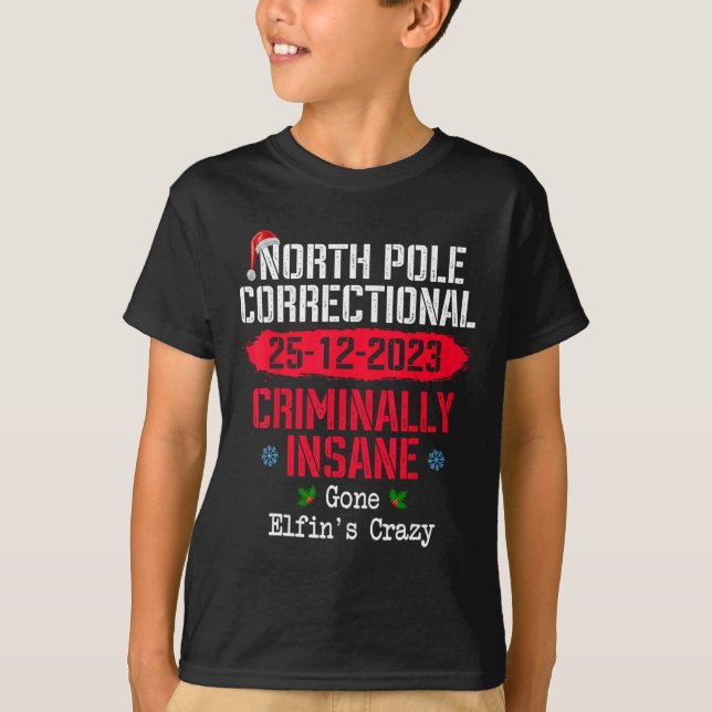 Camiseta Polonês Norte Correto Criminalmente Insano Saiu El (Frente)