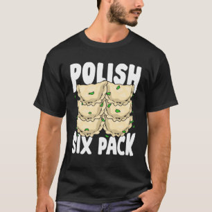 Camiseta Polonês Seis Pacotes Engraçado Pierogi Comida Love