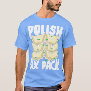 Camiseta Polonês Seis Pacotes Engraçado Pierogi Comida Love