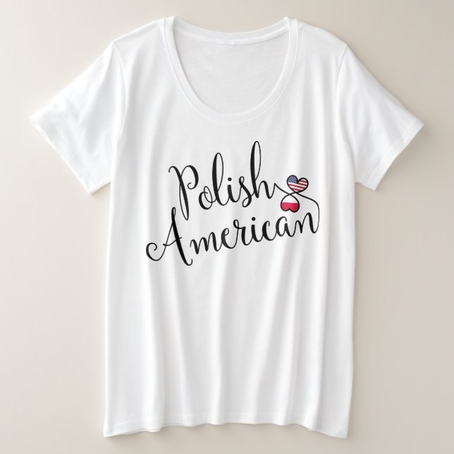 Camiseta Poloneses americanos Hearts Women's (Frente do Design)
