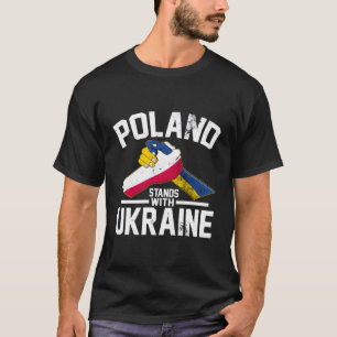 Camiseta Polônia com a Ucrânia com bandeira polonesa ucrani
