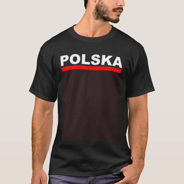 Camiseta Polônia com sinalizador polonês (Frente)