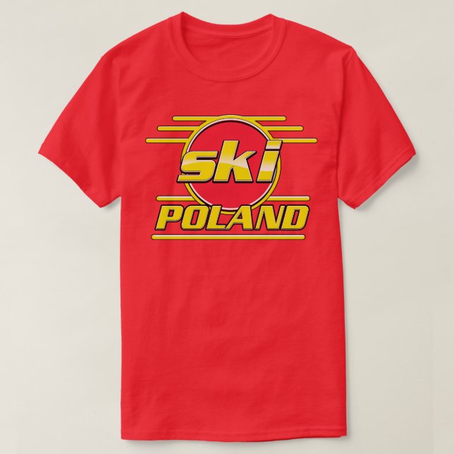 Camiseta Polônia de Esqui (Frente do Design)