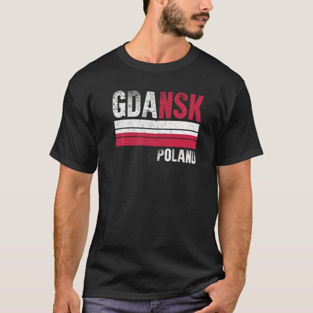 Camiseta Polônia de Gdansk Bandeira Galinhas Polonesas Cria (Frente)