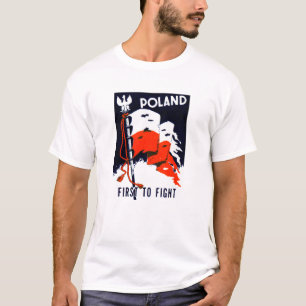 Camiseta Polônia de WWII, para lutar primeiramente o poste