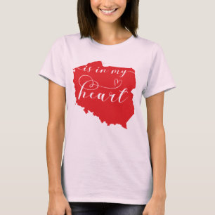 Camiseta Polônia está no meu coração