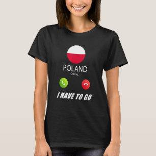 Camiseta Polônia Flag Souvenir Polônia está chamando
