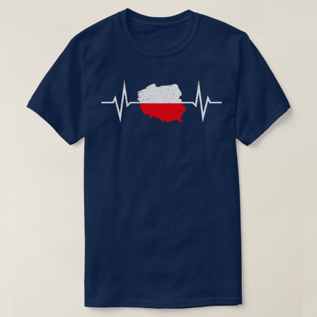 Camiseta Polônia Heartbeat (Frente do Design)