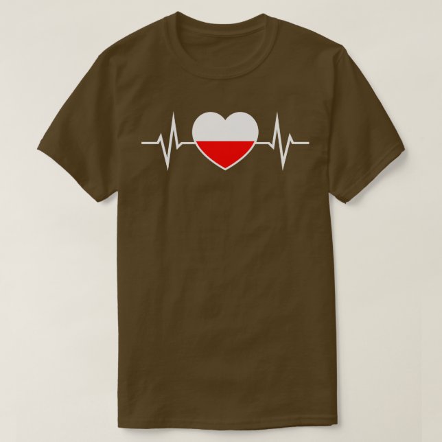 Camiseta Polônia Heartbeat 1 (Frente do Design)