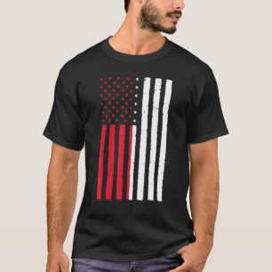 Camiseta Polônia Roots Herança da Bandeira dos Eua Metade d