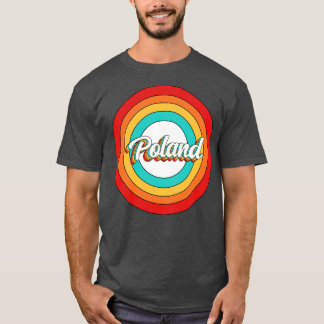 Camiseta Polônia Shirt Vintage Polônia Círculo