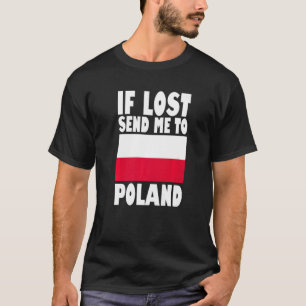 Camiseta Polônia Sinalizador Design Se perdido envie-me par