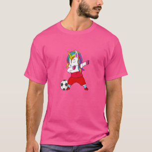 Camiseta Polônia Soccer Dabbing Unicorn