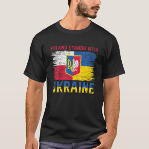 Camiseta Polônia Stands with Ucraniano Flag V