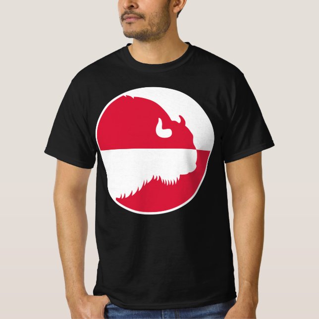 Camiseta Polônia Wisent Zubr Bandeira Nacional Polonesa (Frente)