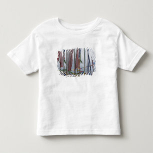 Camiseta Pólos de bandeiras de oração na montanha, Yotongla