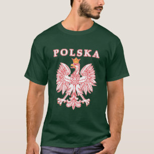 Camiseta Polska Com Águia Polonesa Vermelha