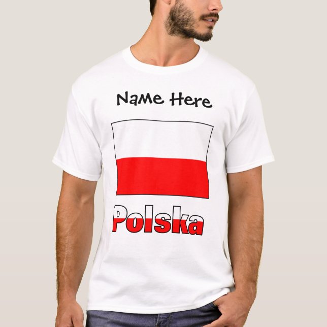 Camiseta Polska e Bandeira Polonesa (Frente)