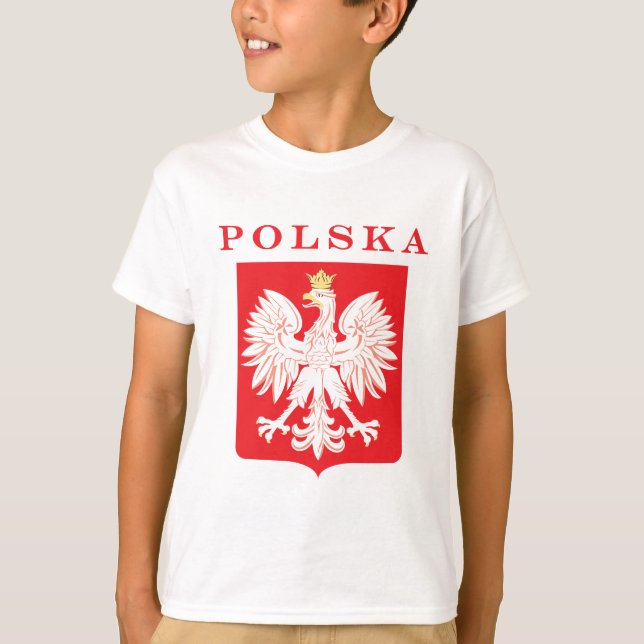 Camiseta Polska Eagle Red Shield (Frente)