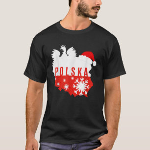 Camiseta Polska Flag Eagle Country Pride Santa Hat Christma