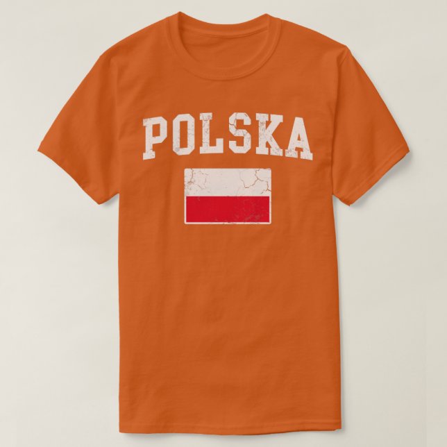 Camiseta Polska Flag Polônia Patrimônio Familiar Polonês (Frente do Design)