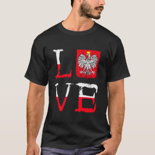 Camiseta Polska Love Polônia Lover polonês Águia Orgulho Po