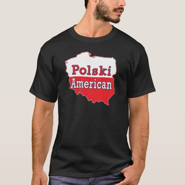 Camiseta Polski American Map (Frente)