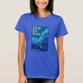 Camiseta Poluição no mar de ponta