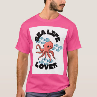 Camiseta polvo amante da vida marinha