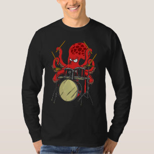 Camiseta Polvo Bateria Pau de Tambor Tocando Tambor Animal