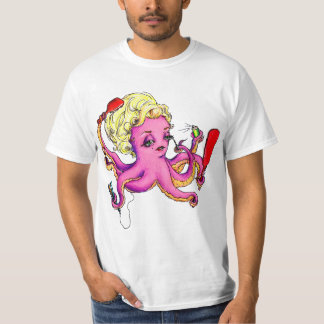 Camiseta Polvo com produtos de beleza