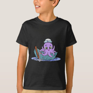 Camiseta Polvo Crianças Polvo Meninas Meninos Marítimo