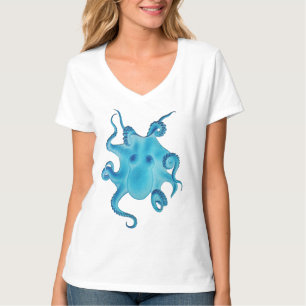 Camiseta Polvo Elétrico Oceano Azul Kraken Majestoso Mar