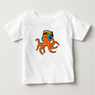 Camiseta Polvo em Música com Fone de Ouvido