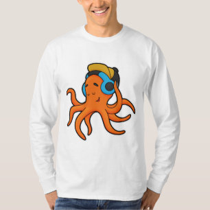 Camiseta Polvo em Música com Fone de Ouvido