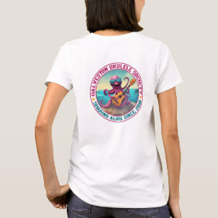 Camiseta Polvo feminino Galveston Ukulele às costas